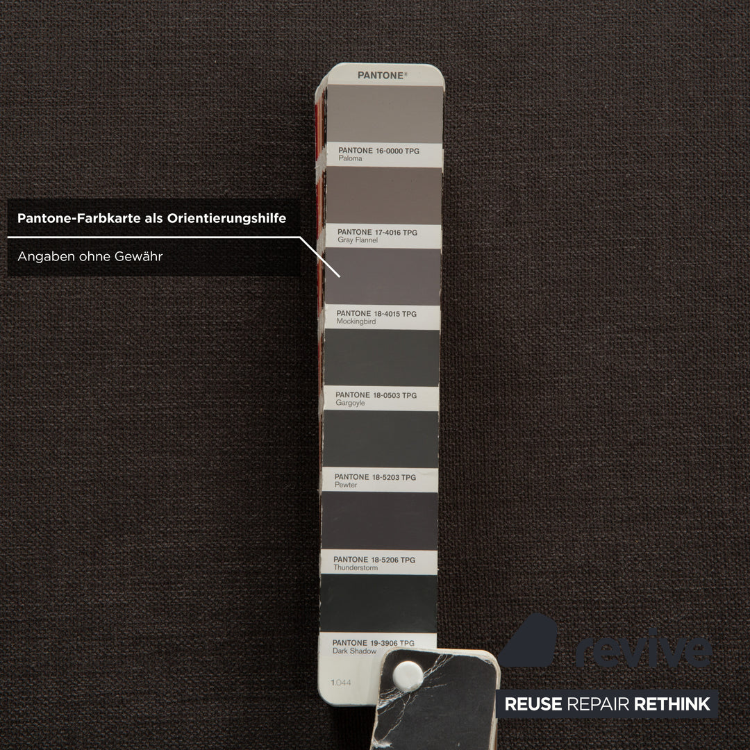 Ligne Roset Multy stoffen tweezitsbank grijs incl. armleuningen handmatige functie slaapbank bank opnieuw bekleed