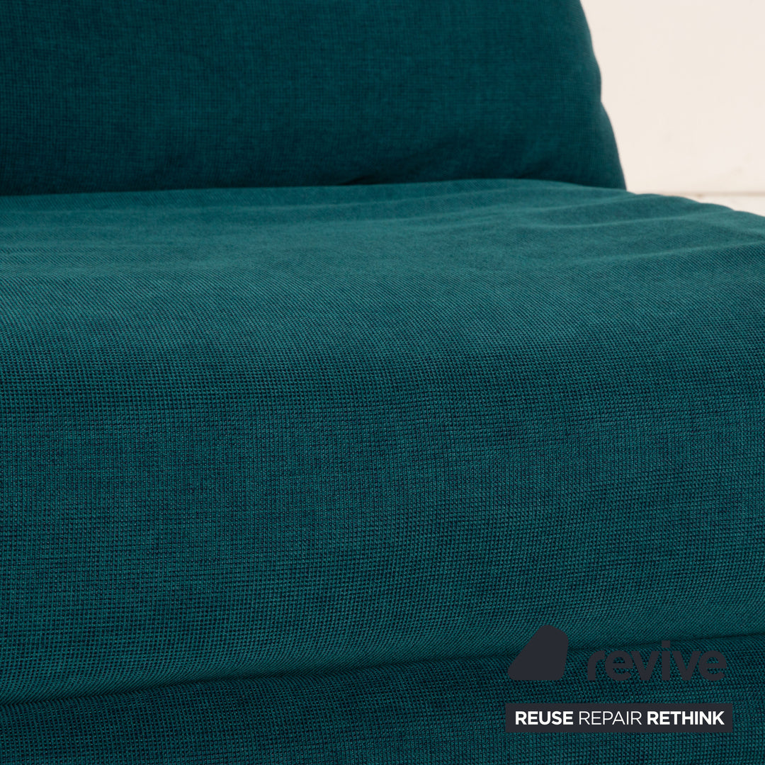 ligne roset Multy Stoff Zweisitzer Grün Türkis Schlaffunktion Neubezug