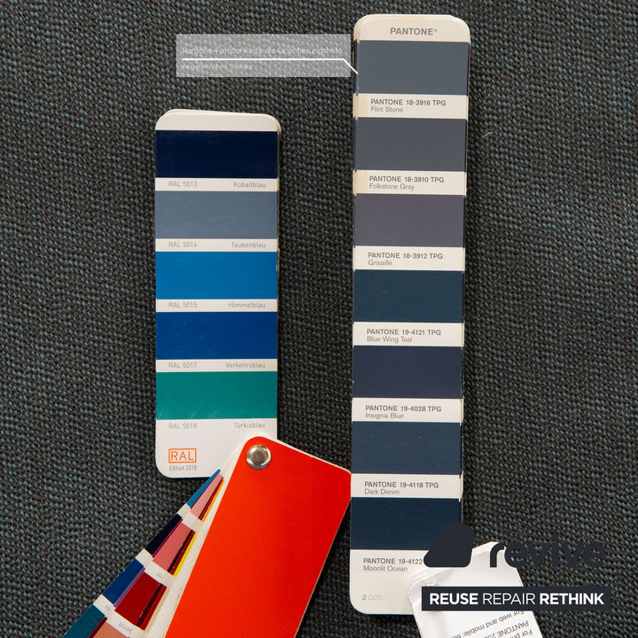 ligne roset Multy Stoff Zweisitzer Neubezug Blau Grau Schlafsofa Sofa Couch manuelle Funktion