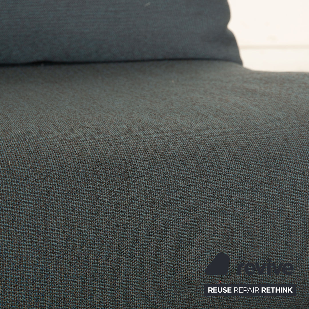 ligne roset Multy Stoff Zweisitzer Neubezug Blau Grau Schlafsofa Sofa Couch manuelle Funktion