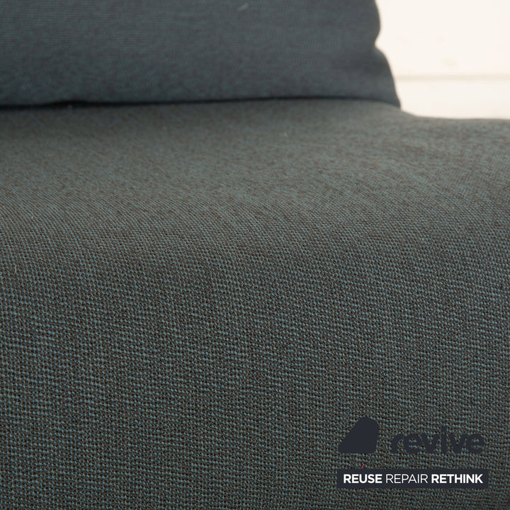ligne roset Multy Stoff Zweisitzer Neubezug Blau Grau Schlafsofa Sofa Couch manuelle Funktion