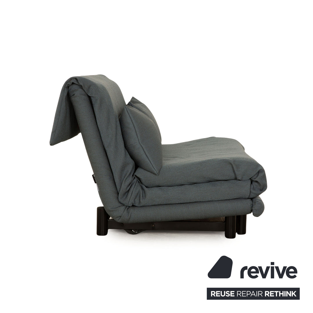 ligne roset Multy Stoff Zweisitzer Neubezug Blau Grau Schlafsofa Sofa Couch manuelle Funktion