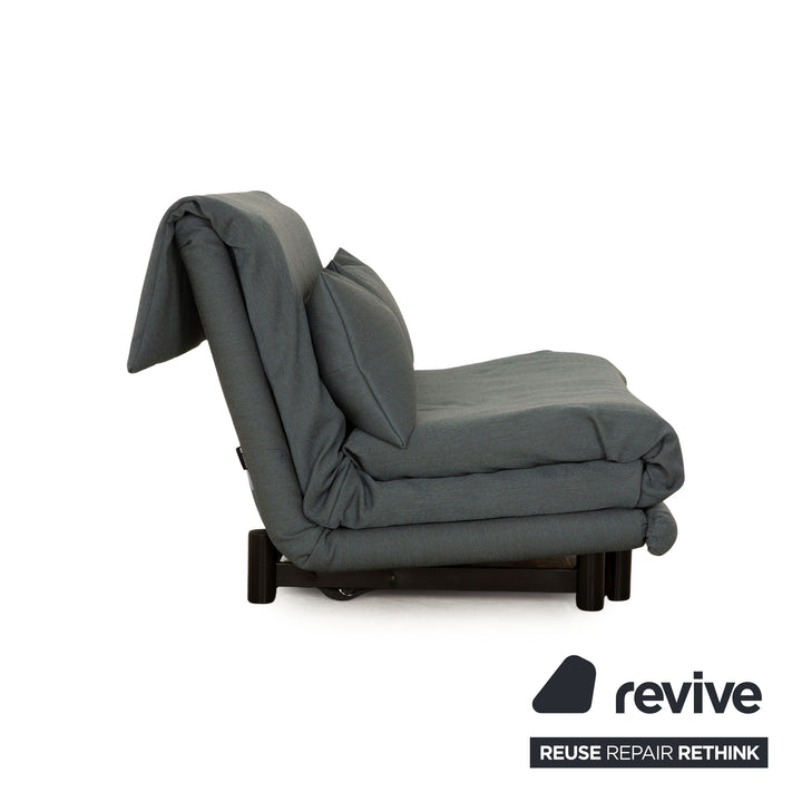 ligne roset Multy Stoff Zweisitzer Neubezug Blau Grau Schlafsofa Sofa Couch manuelle Funktion