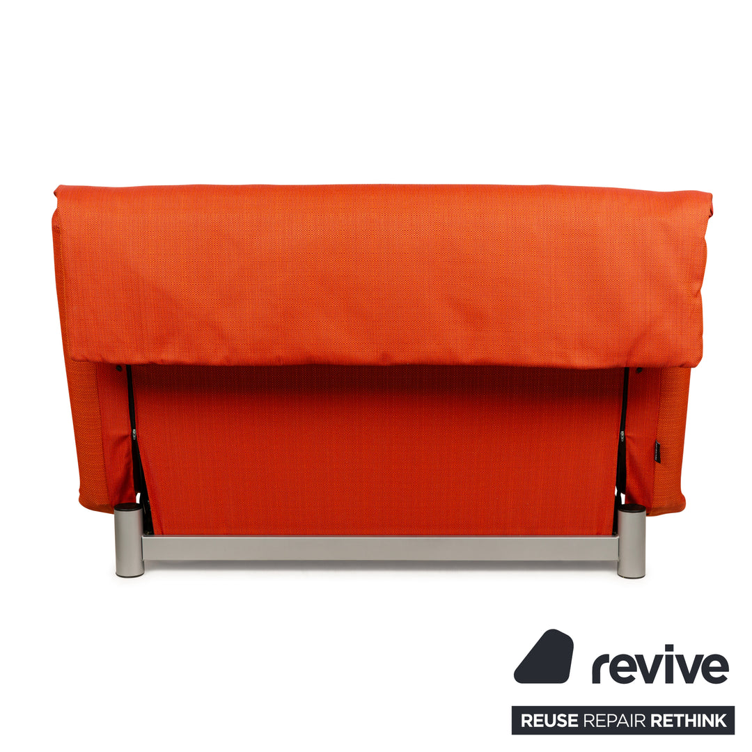 Ligne Roset Multy fabric two-seater orange red new cover manual function sleep function
