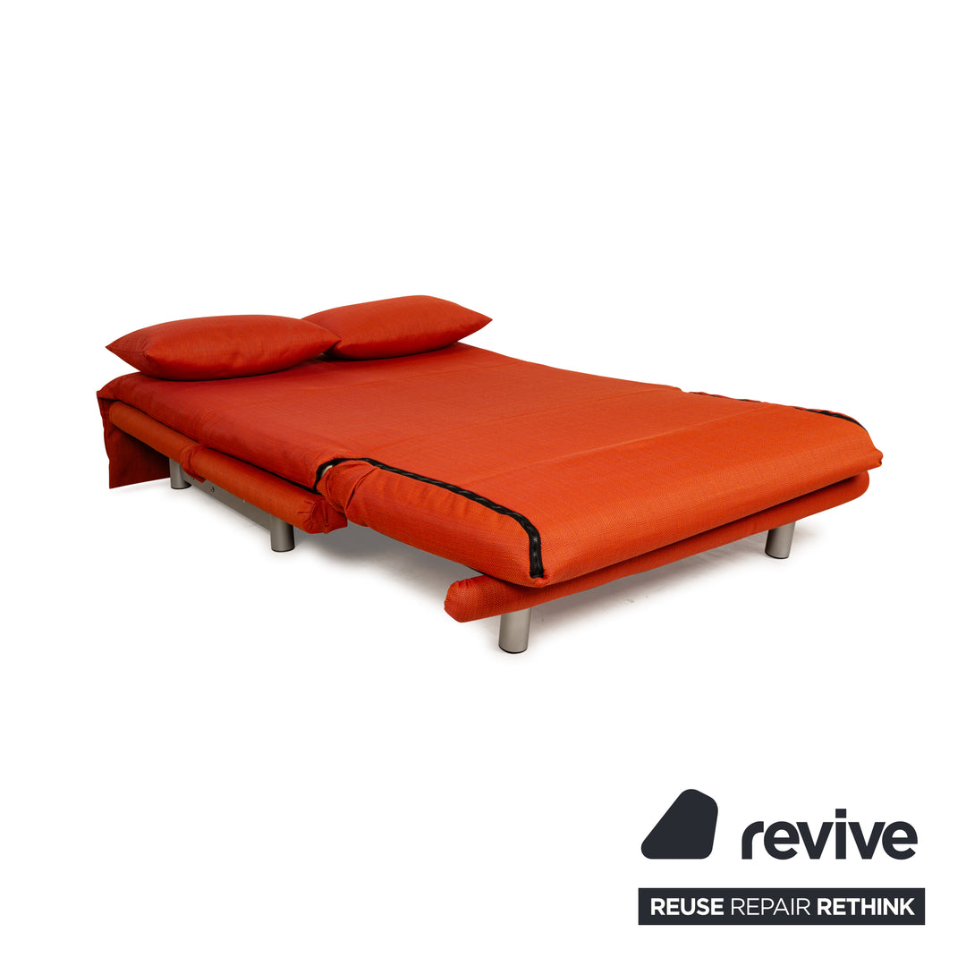 Ligne Roset Multy tissu deux places orange rouge nouvelle housse fonction manuelle fonction sommeil