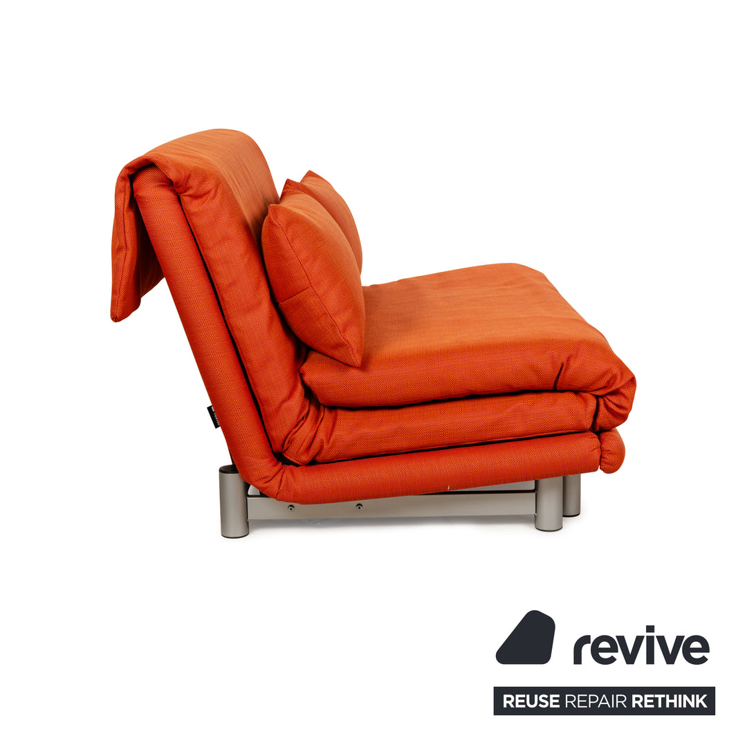 Ligne Roset Multy tissu deux places orange rouge nouvelle housse fonction manuelle fonction sommeil