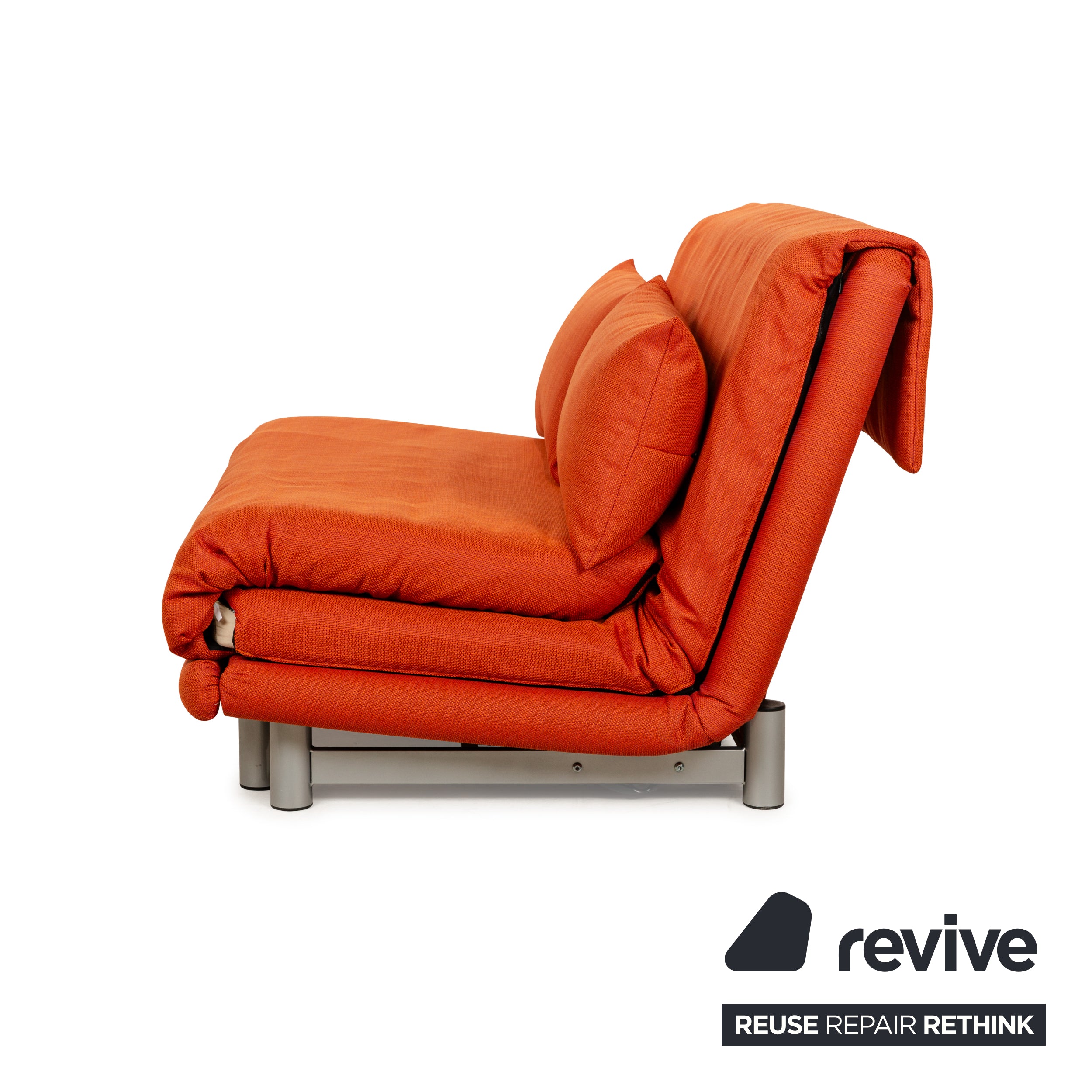 Ligne Roset Multy fabric two-seater orange red new cover manual function sleep function