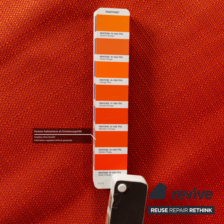 Ligne Roset Multy tissu deux places orange rouge nouvelle housse fonction manuelle fonction sommeil