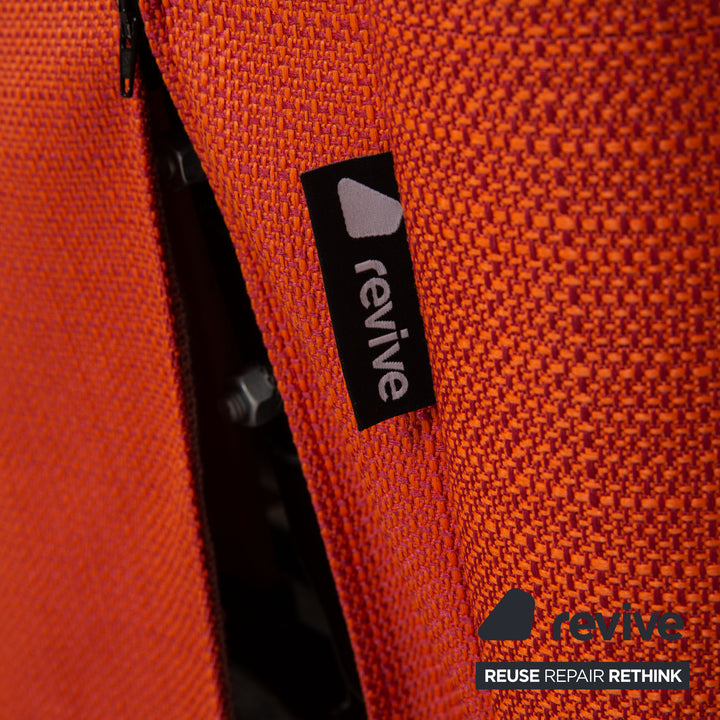 Ligne roset Canapé 3 places en tissu Multy orange fonction couchage housse neuve