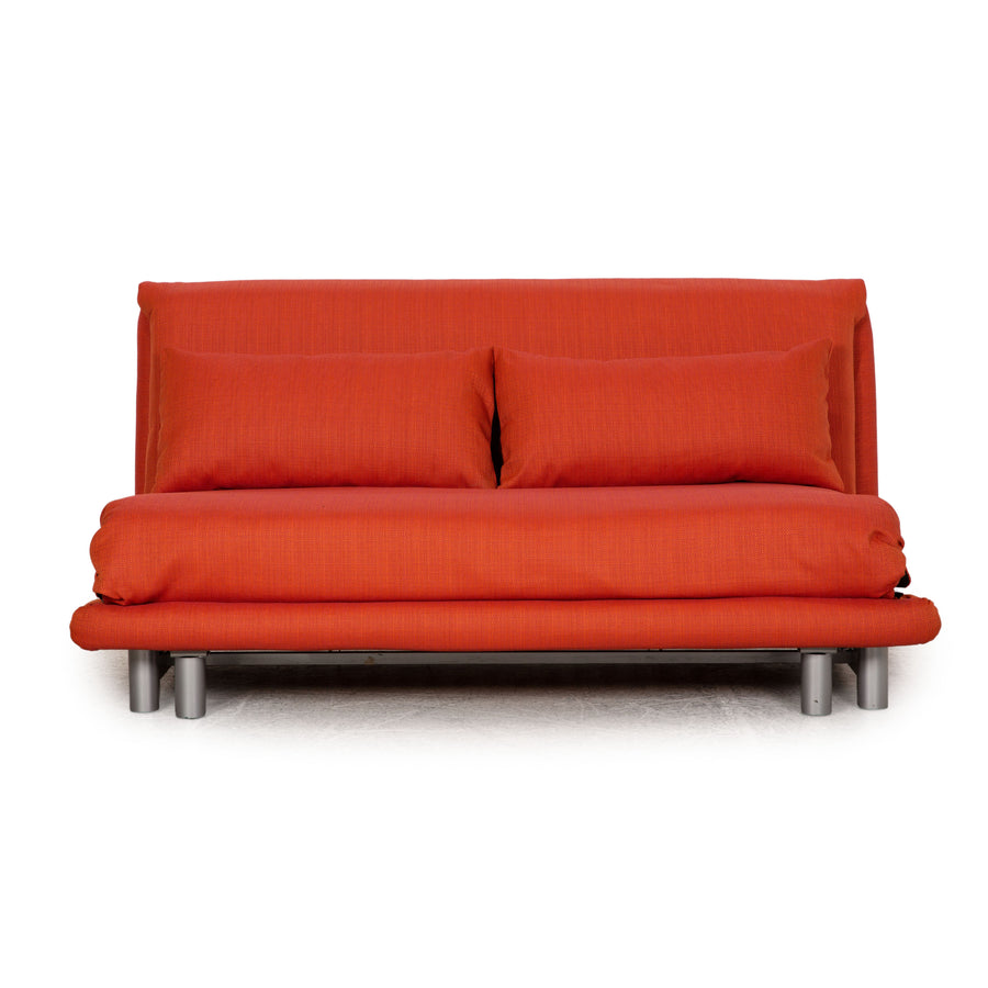 ligne roset Multy Stoff Dreisitzer Orange Sofa Couch Schlaffunktion Neubezug