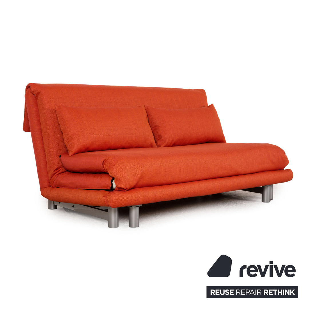 ligne roset Multy fabric three-seater orange sofa couch sleeping function new cover