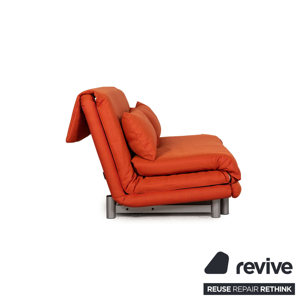 ligne roset Multy Stoff Dreisitzer Orange Sofa Couch Schlaffunktion Neubezug