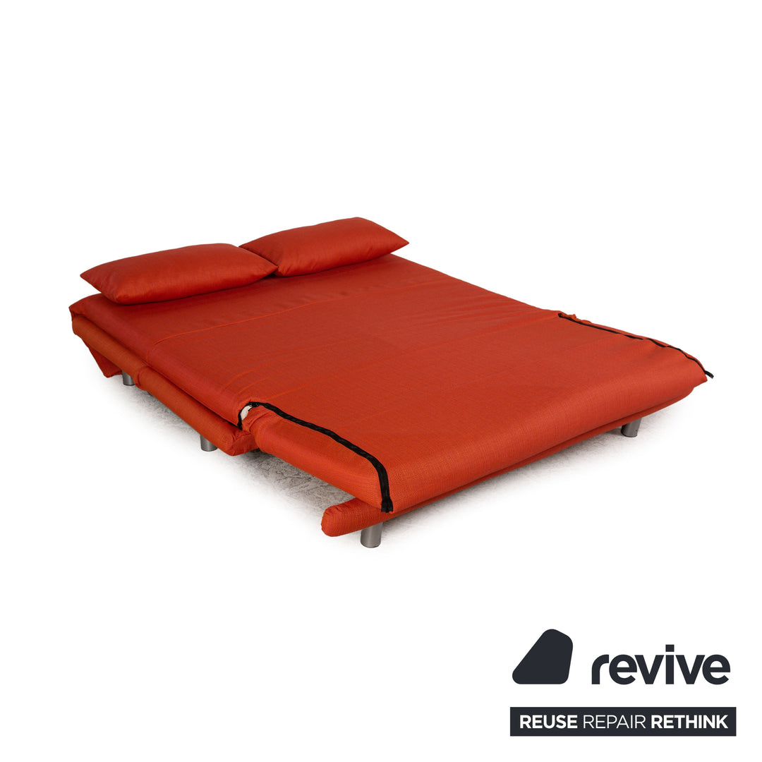 ligne roset Multy fabric three-seater orange sofa couch sleeping function new cover