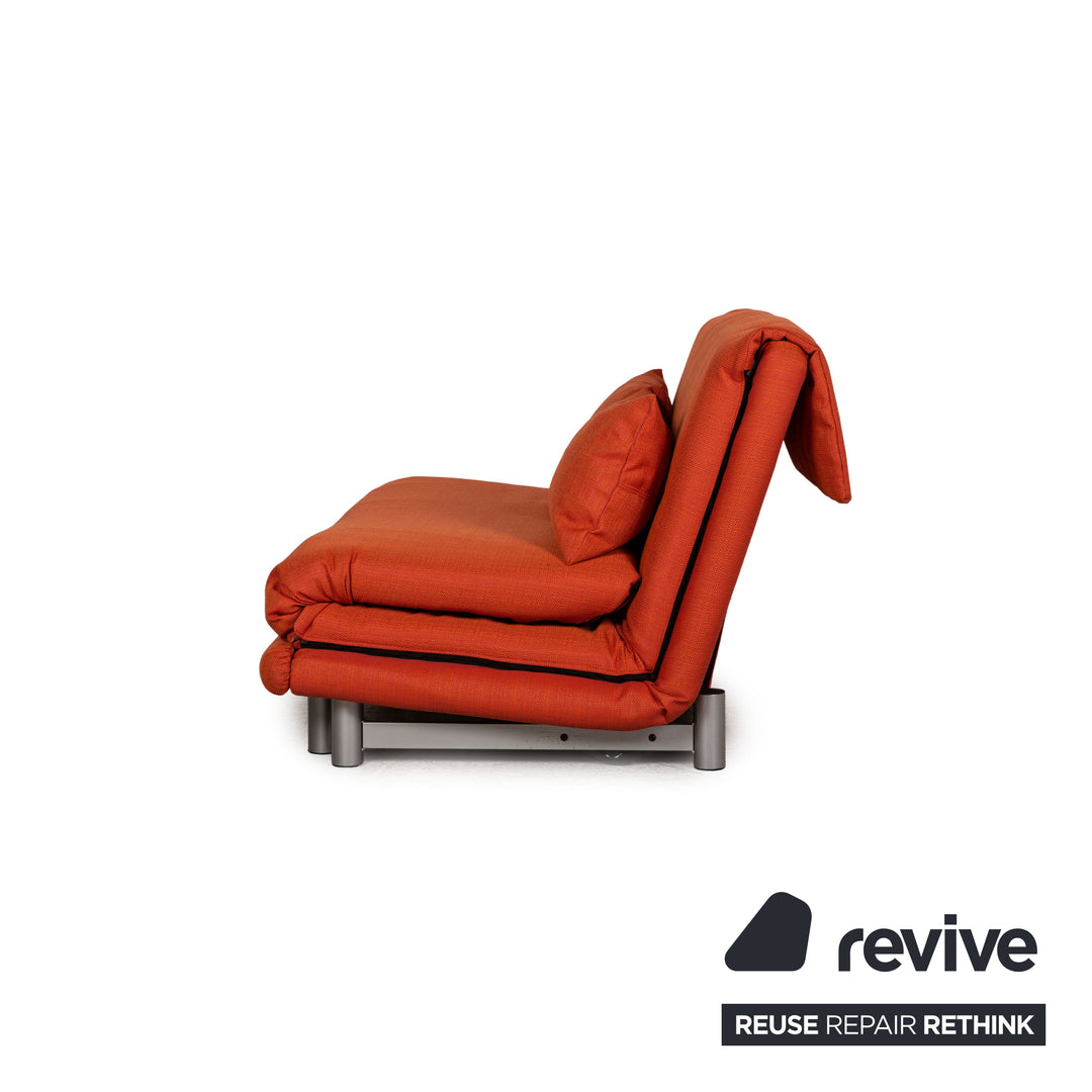 ligne roset Multy Stoff Dreisitzer Orange Sofa Couch Schlaffunktion Neubezug