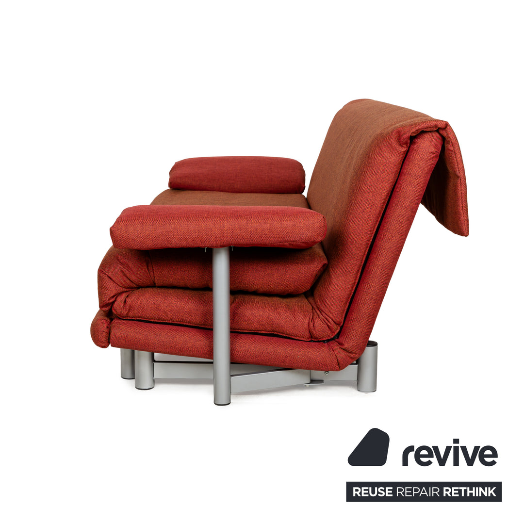 Ligne Roset Multy tissu trois places rouge marron fonction couchage nouvelle housse