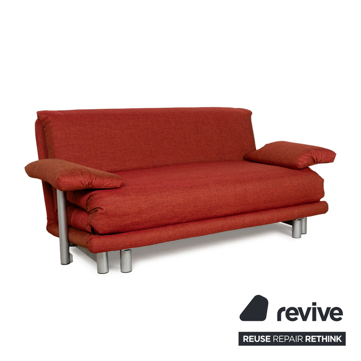 Ligne Roset Multy tissu trois places rouge marron fonction couchage nouvelle housse