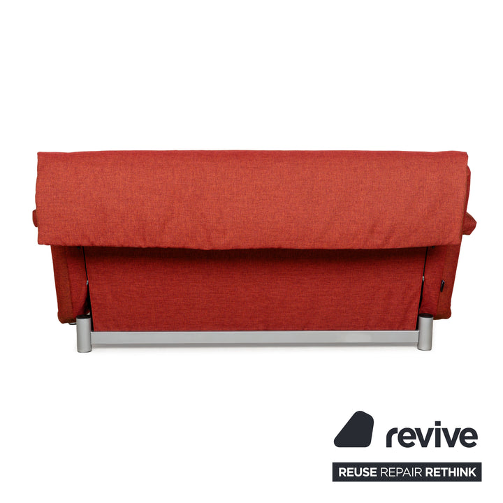 Ligne Roset Multy tissu trois places rouge marron fonction couchage nouvelle housse