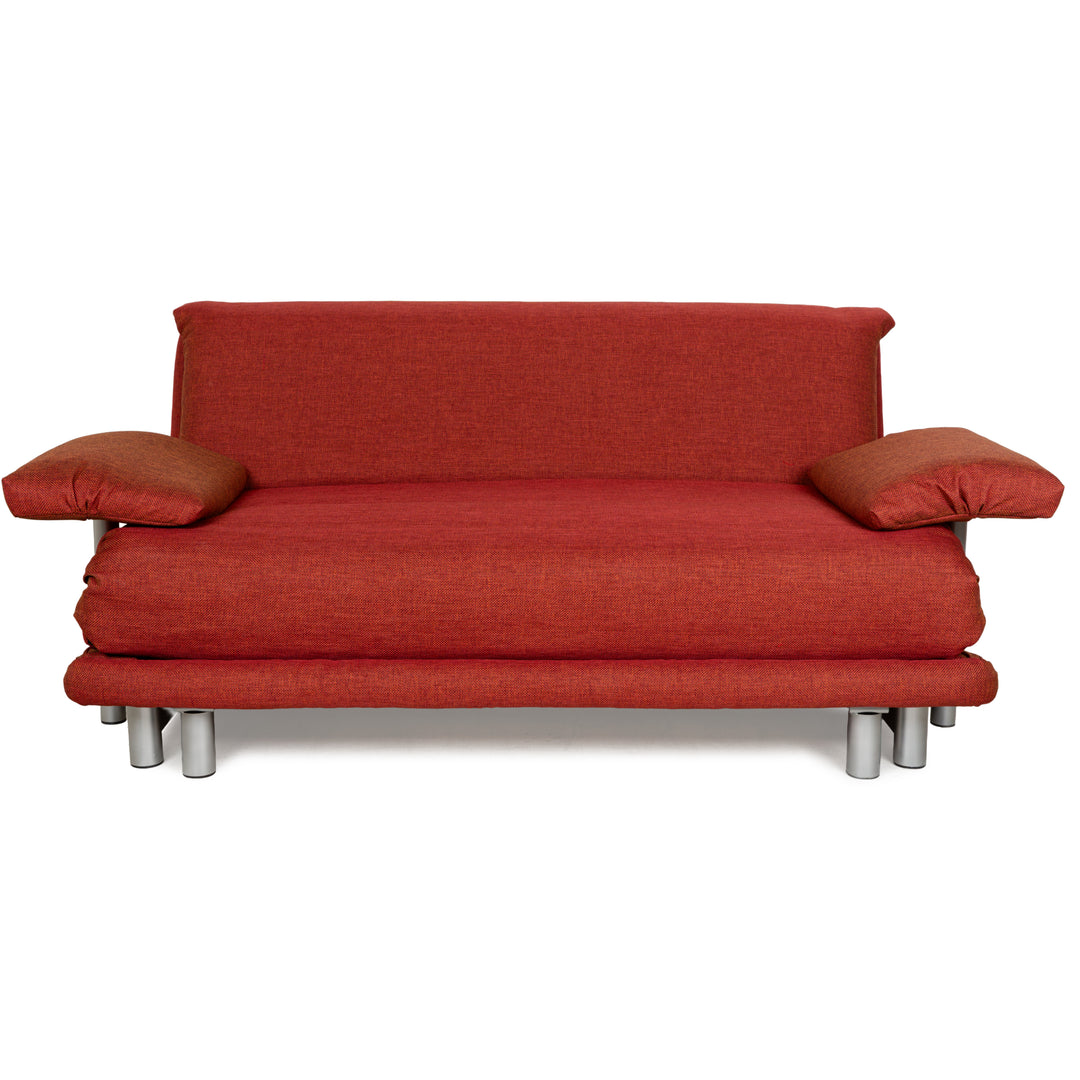 Ligne Roset Multy tissu trois places rouge marron fonction couchage nouvelle housse