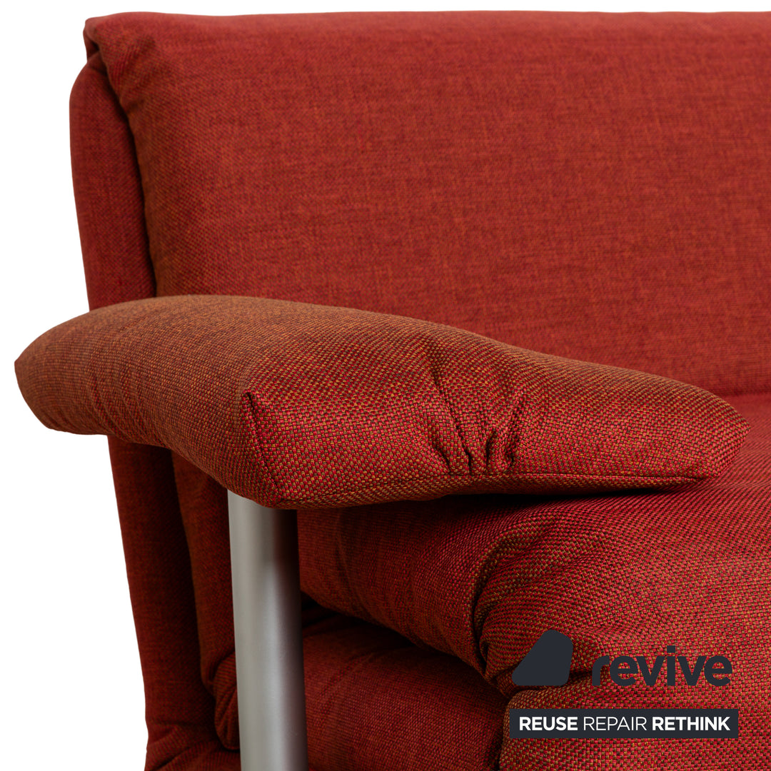 Ligne Roset Multy fabric two-seater red brown sleeping function new cover