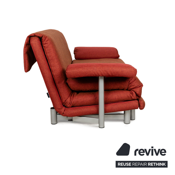 Ligne Roset Multy tissu trois places rouge marron fonction couchage nouvelle housse