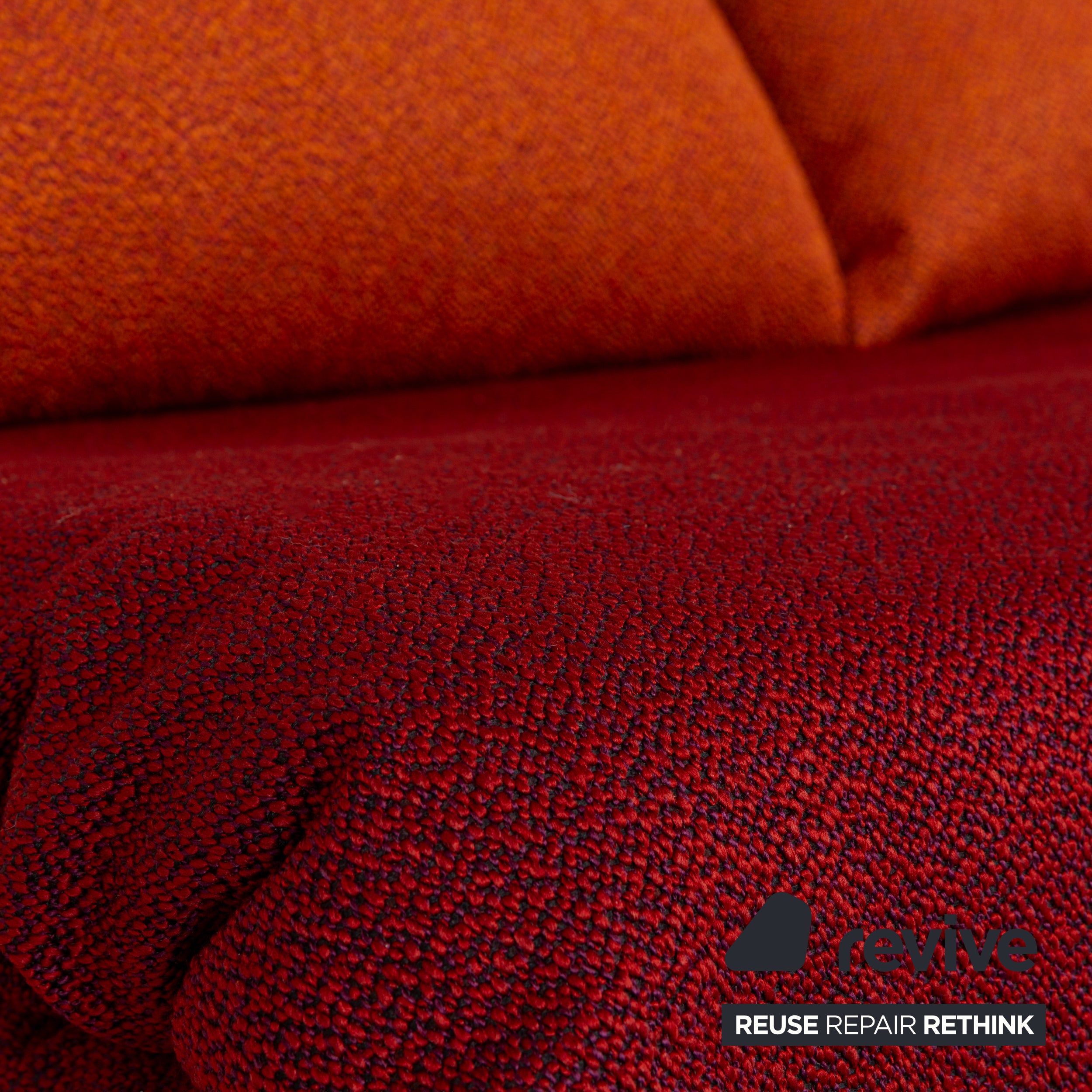Ligne Roset Multy Stoff Zweisitzer Rot Orange Schlaffunktion Neubezug