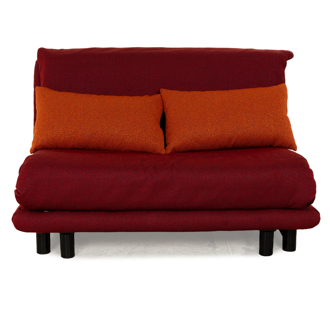 Ligne Roset Multy fabric two-seater red orange sleeping function new cover