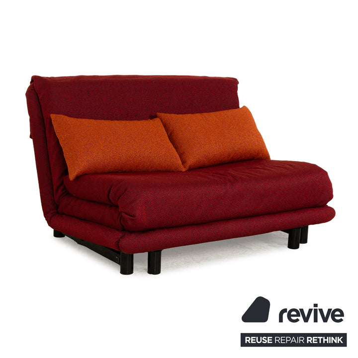 Ligne Roset Multy tissu deux places rouge orange fonction couchage nouvelle housse