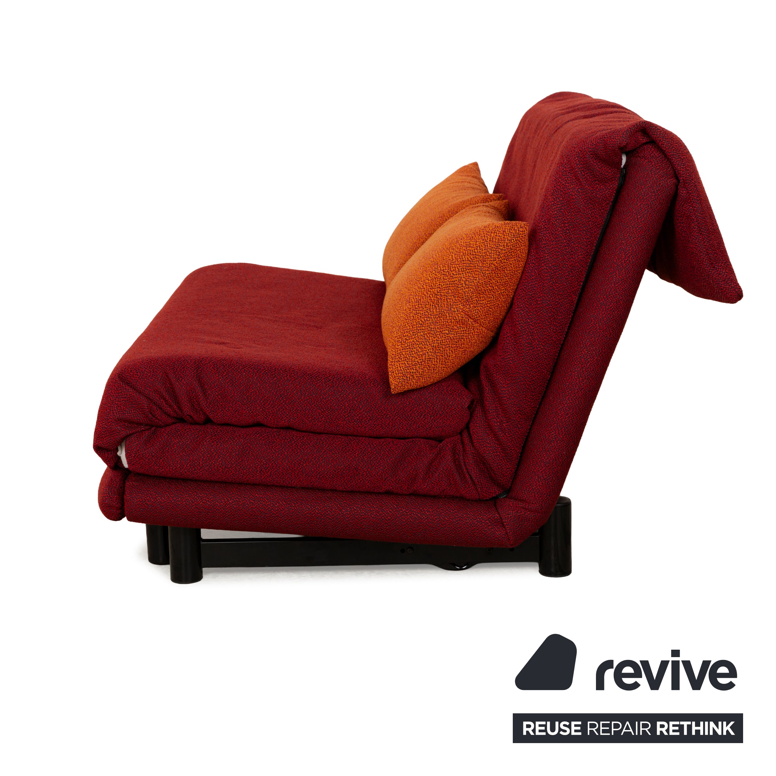Ligne Roset Multy tissu deux places rouge orange fonction couchage nouvelle housse