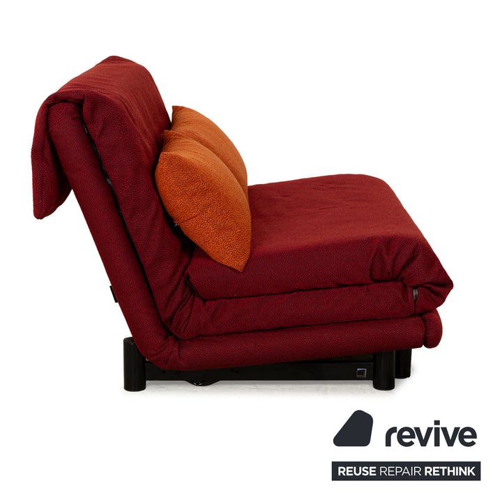 Ligne Roset Multy fabric two-seater red orange sleeping function new cover