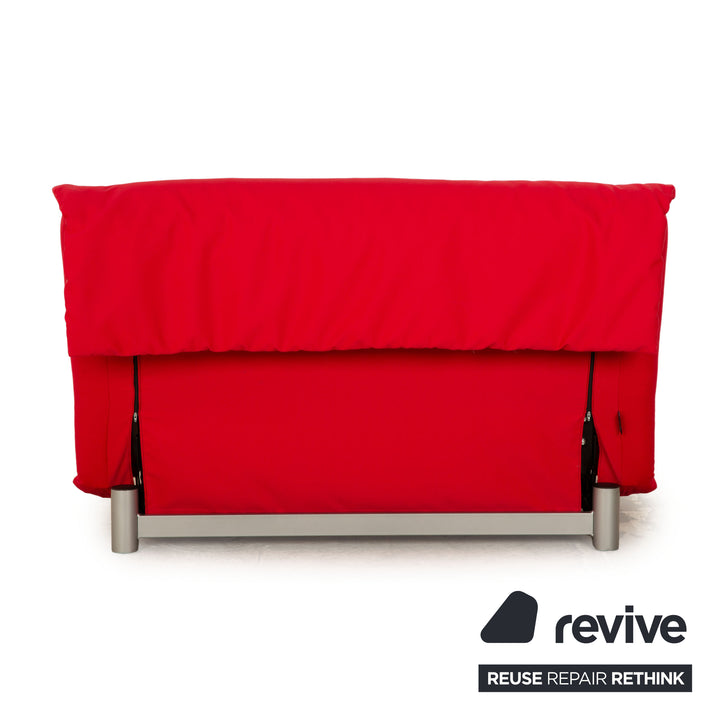Ligne roset Canapé lit 2 places en tissu Multy rouge fonction manuelle nouvelle housse fonction sommeil