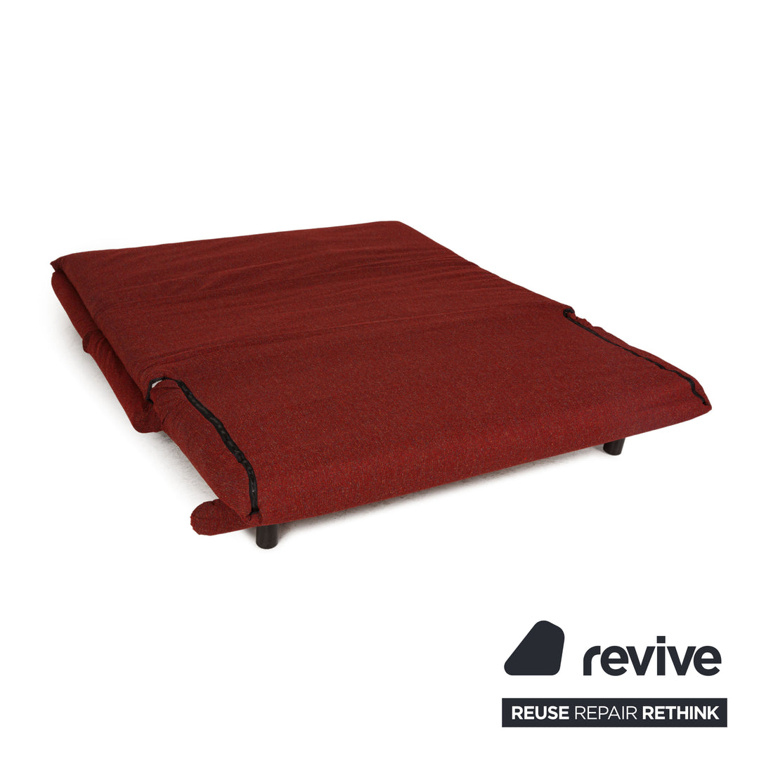 Ligne roset Canapé 3 places en tissu Multy rouge fonction canapé housse neuve