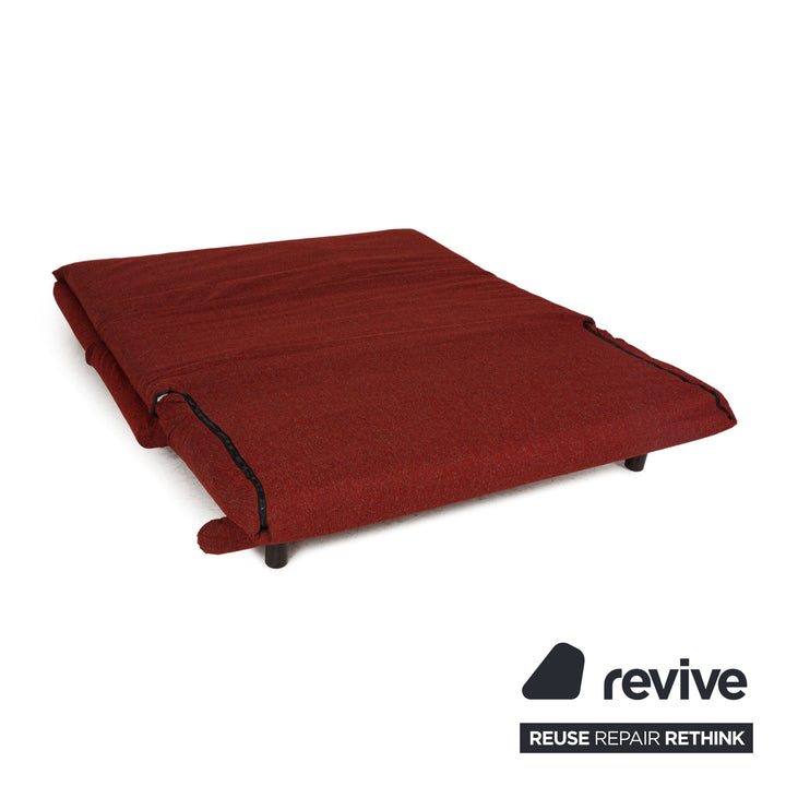 Ligne roset Canapé 3 places en tissu Multy rouge fonction canapé housse neuve