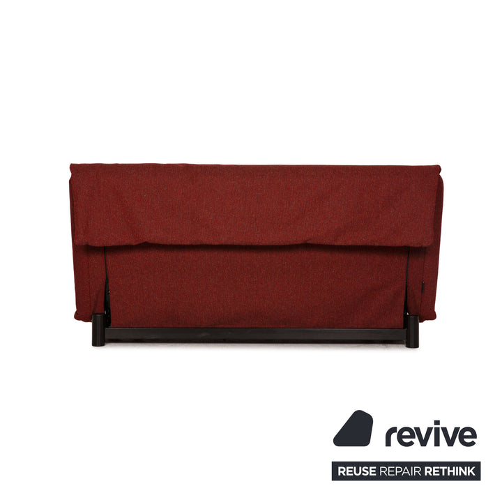 Ligne roset Canapé 3 places en tissu Multy rouge fonction canapé housse neuve