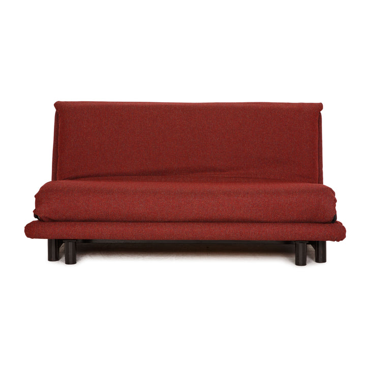 Ligne roset Canapé 3 places en tissu Multy rouge fonction canapé housse neuve