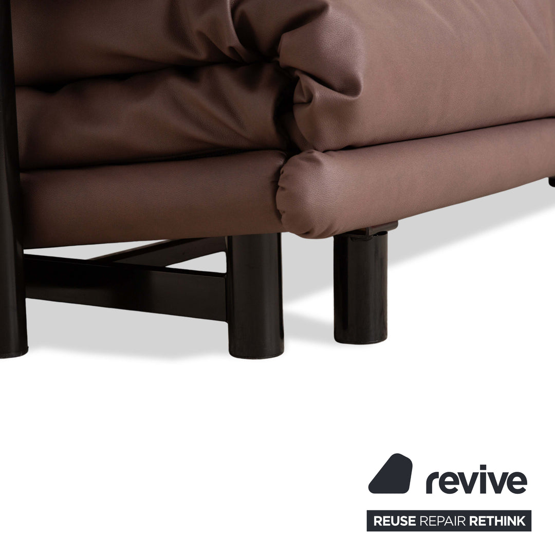 ligne roset Multy Stoff Zweisitzer Taupe Braun manuelle Funktion Sofa Couch Schlafsofa Neubezug inkl. Armlehnen