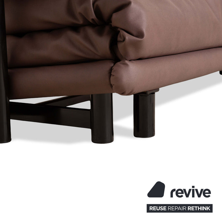 ligne roset Multy Stoff Zweisitzer Taupe Braun manuelle Funktion Sofa Couch Schlafsofa Neubezug inkl. Armlehnen