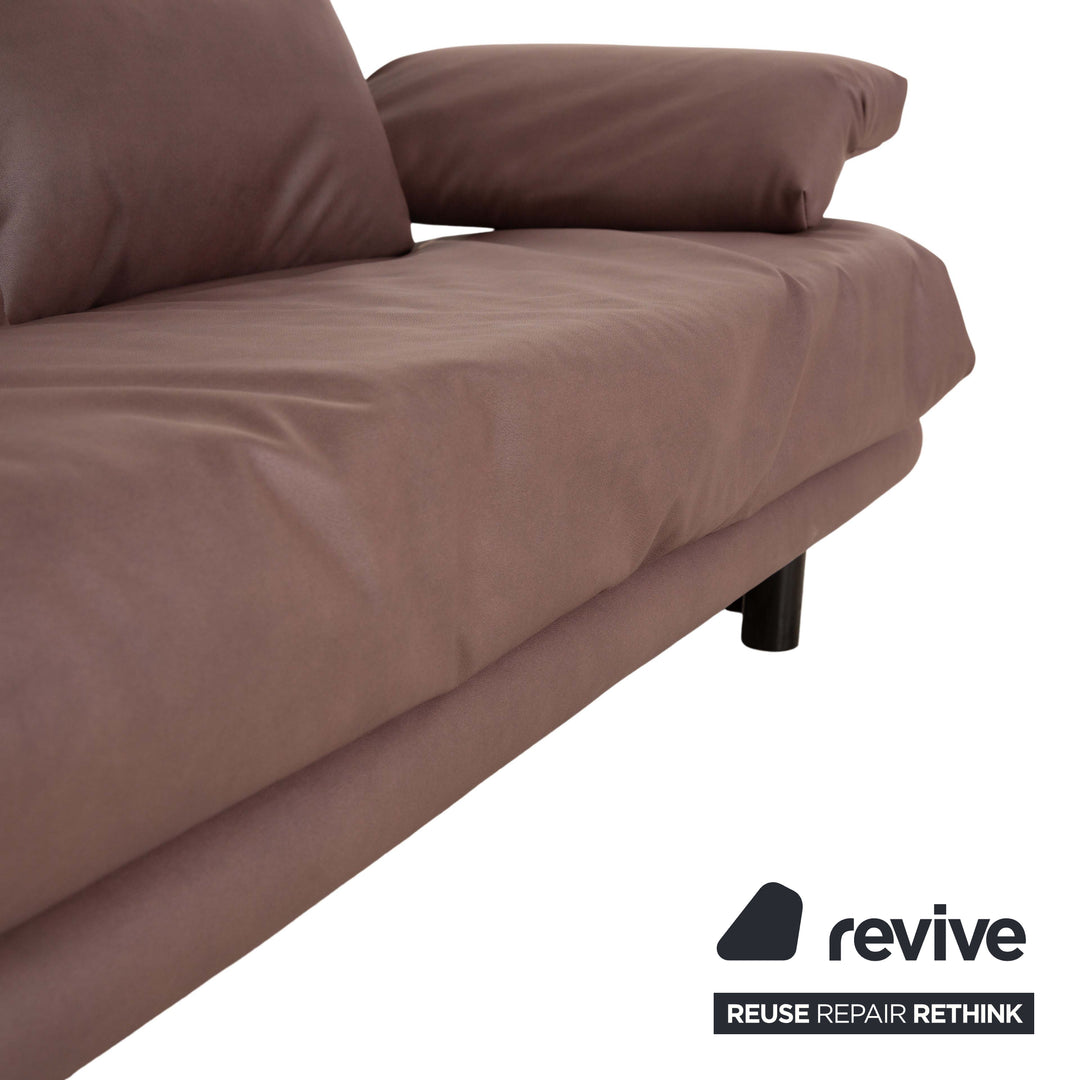 ligne roset Multy Stoff Zweisitzer Taupe Braun manuelle Funktion Sofa Couch Schlafsofa Neubezug inkl. Armlehnen