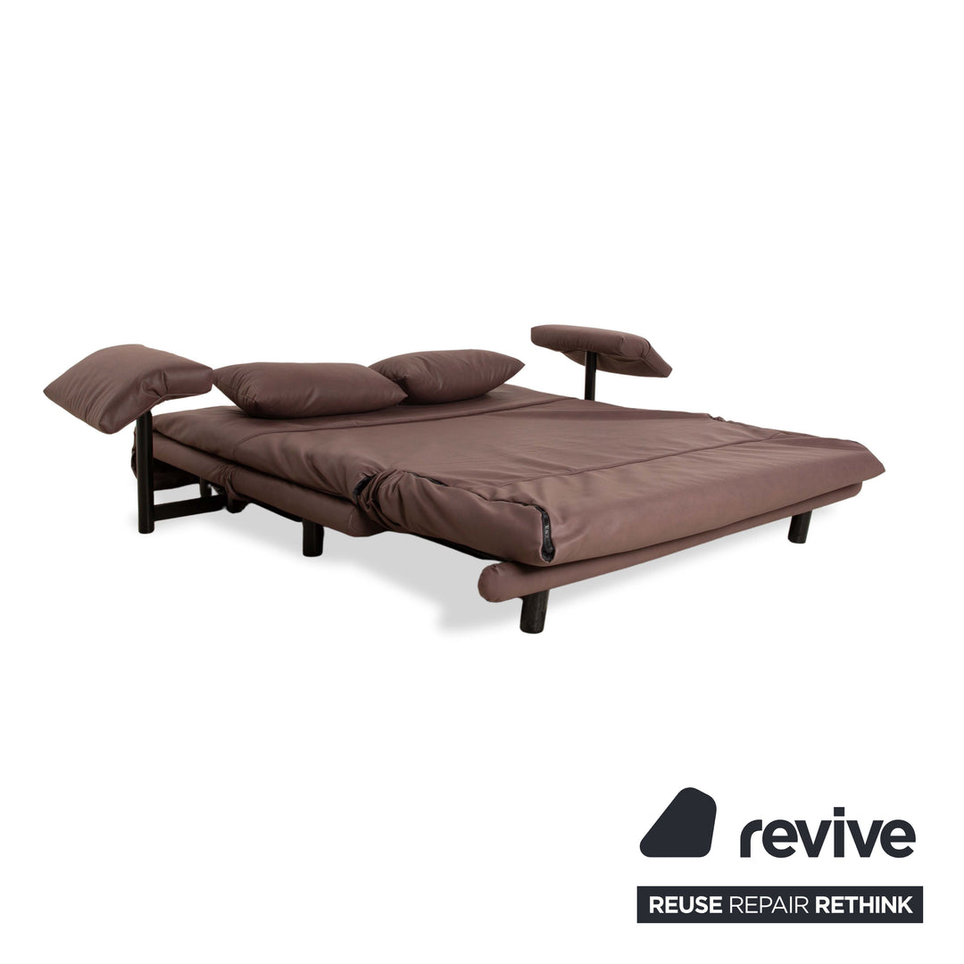 ligne roset Multy Stoff Zweisitzer Taupe Braun manuelle Funktion Sofa Couch Schlafsofa Neubezug inkl. Armlehnen