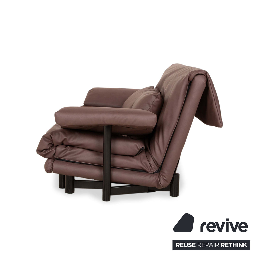 ligne roset Multy Stoff Zweisitzer Taupe Braun manuelle Funktion Sofa Couch Schlafsofa Neubezug inkl. Armlehnen