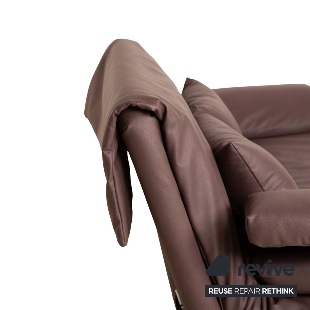 ligne roset Multy Stoff Zweisitzer Taupe Braun manuelle Funktion Sofa Couch Schlafsofa Neubezug inkl. Armlehnen