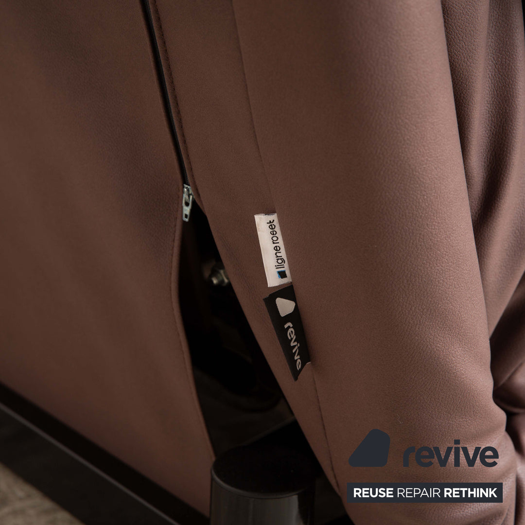 ligne roset Multy fabric two-seater taupe brown manual function sofa couch sofa bed new cover