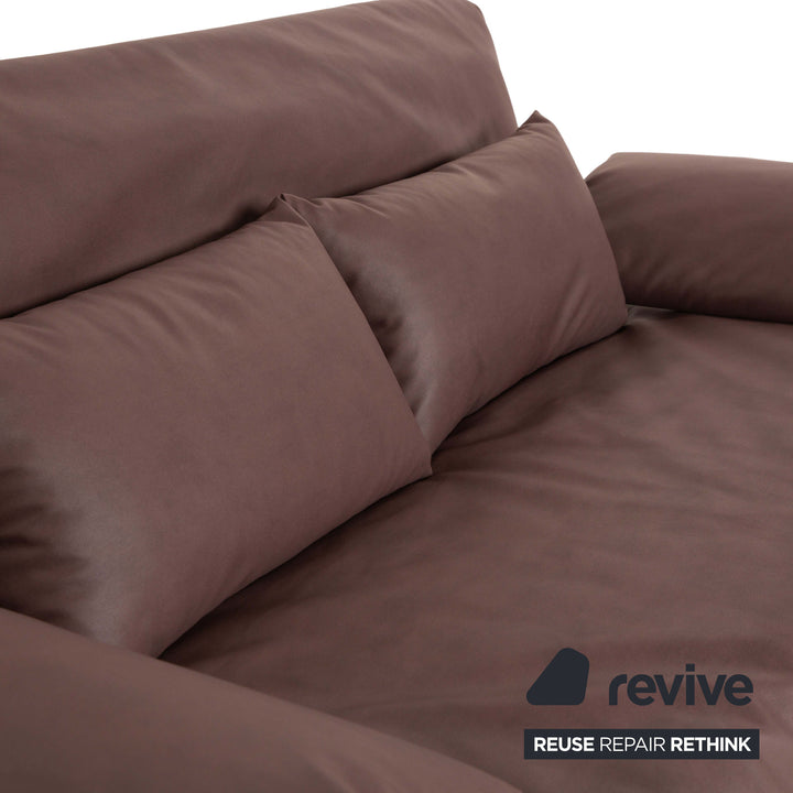 ligne roset Multy Stoff Zweisitzer Taupe Braun manuelle Funktion Sofa Couch Schlafsofa Neubezug inkl. Armlehnen