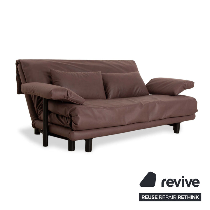 ligne roset Multy Stoff Zweisitzer Taupe Braun manuelle Funktion Sofa Couch Schlafsofa Neubezug inkl. Armlehnen