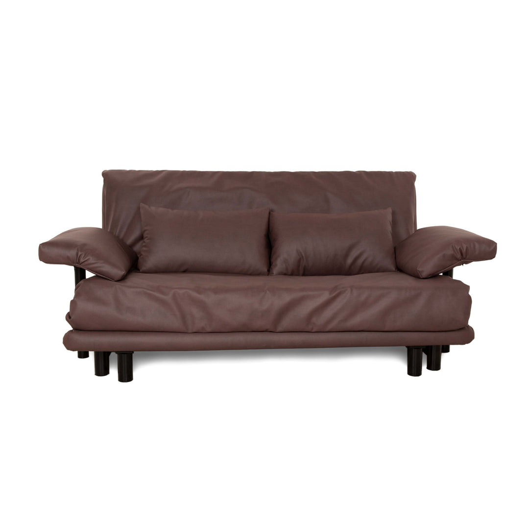 ligne roset Multy Stoff Zweisitzer Taupe Braun manuelle Funktion Sofa Couch Schlafsofa Neubezug inkl. Armlehnen
