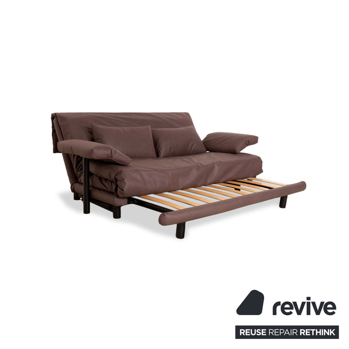 ligne roset Multy Stoff Zweisitzer Taupe Braun manuelle Funktion Sofa Couch Schlafsofa Neubezug inkl. Armlehnen