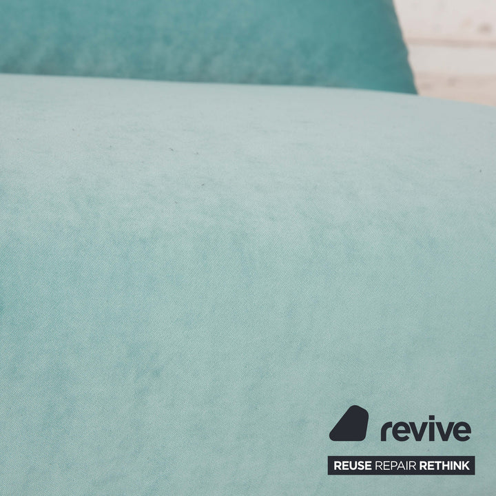 ligne roset Multy fabric two-seater turquoise mint sofa bed manual function new cover sleeping function