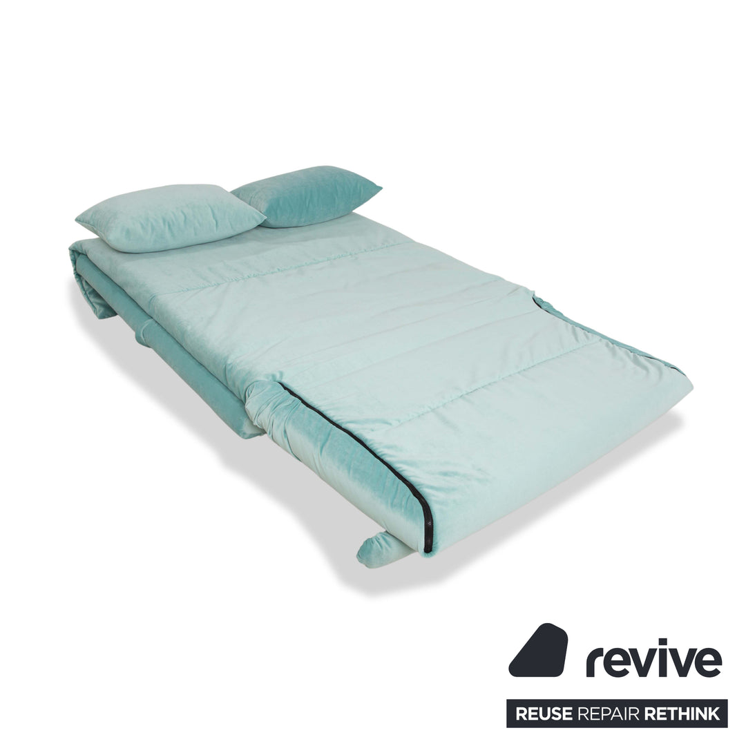 ligne roset Multy fabric two-seater turquoise mint sofa bed manual function new cover sleeping function