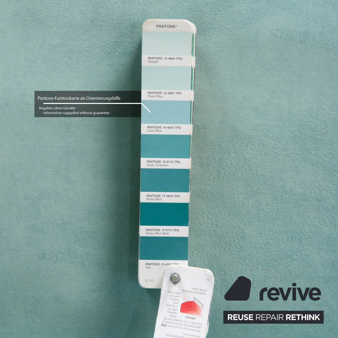 ligne roset Multy fabric two-seater turquoise mint sofa bed manual function new cover sleeping function