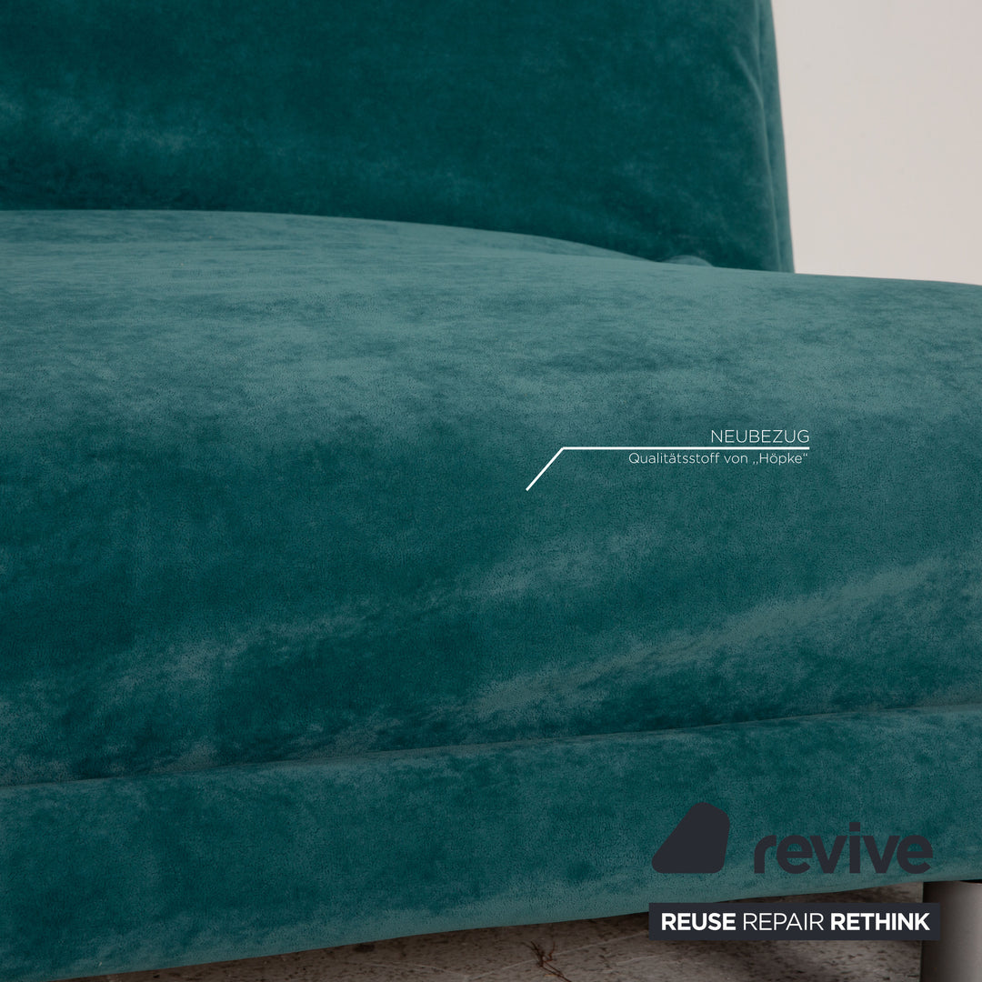 ligne roset Multy Stoff Dreisitzer Türkis Sofa Couch Schlaffunktion
