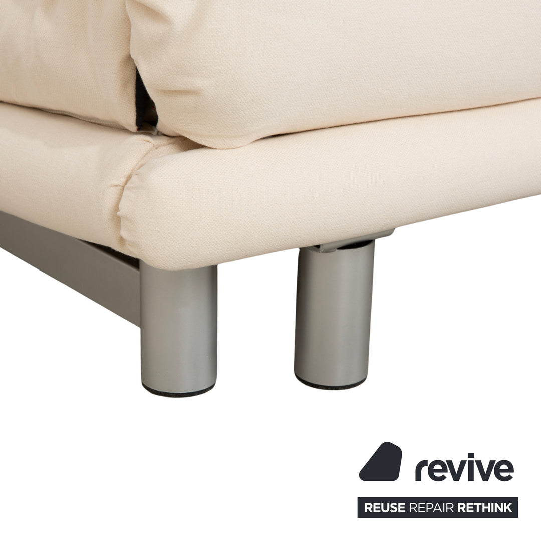 Ligne Roset Multy Two-Seater Beige Cream Manual Sleeping Function Sofa Couch Reupholstery